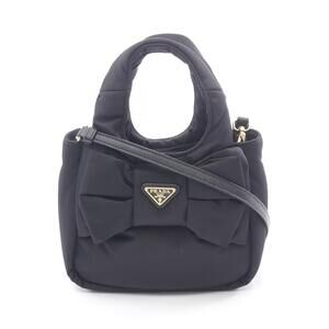 PRADA Padded Re Nylon Handbag Black